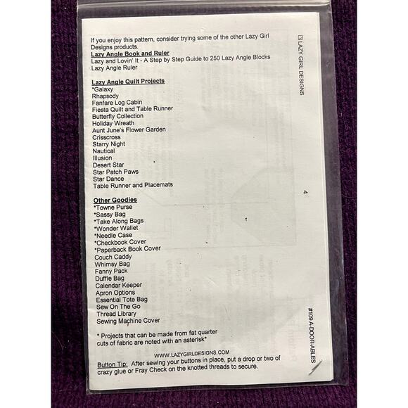 quilt pattern door pockets A-DOOR-ABLES From Fat Quarter Cuts Of Fabric - Picture 3 of 7